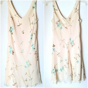 Ann Taylor Floral Print 100% Silk Dress